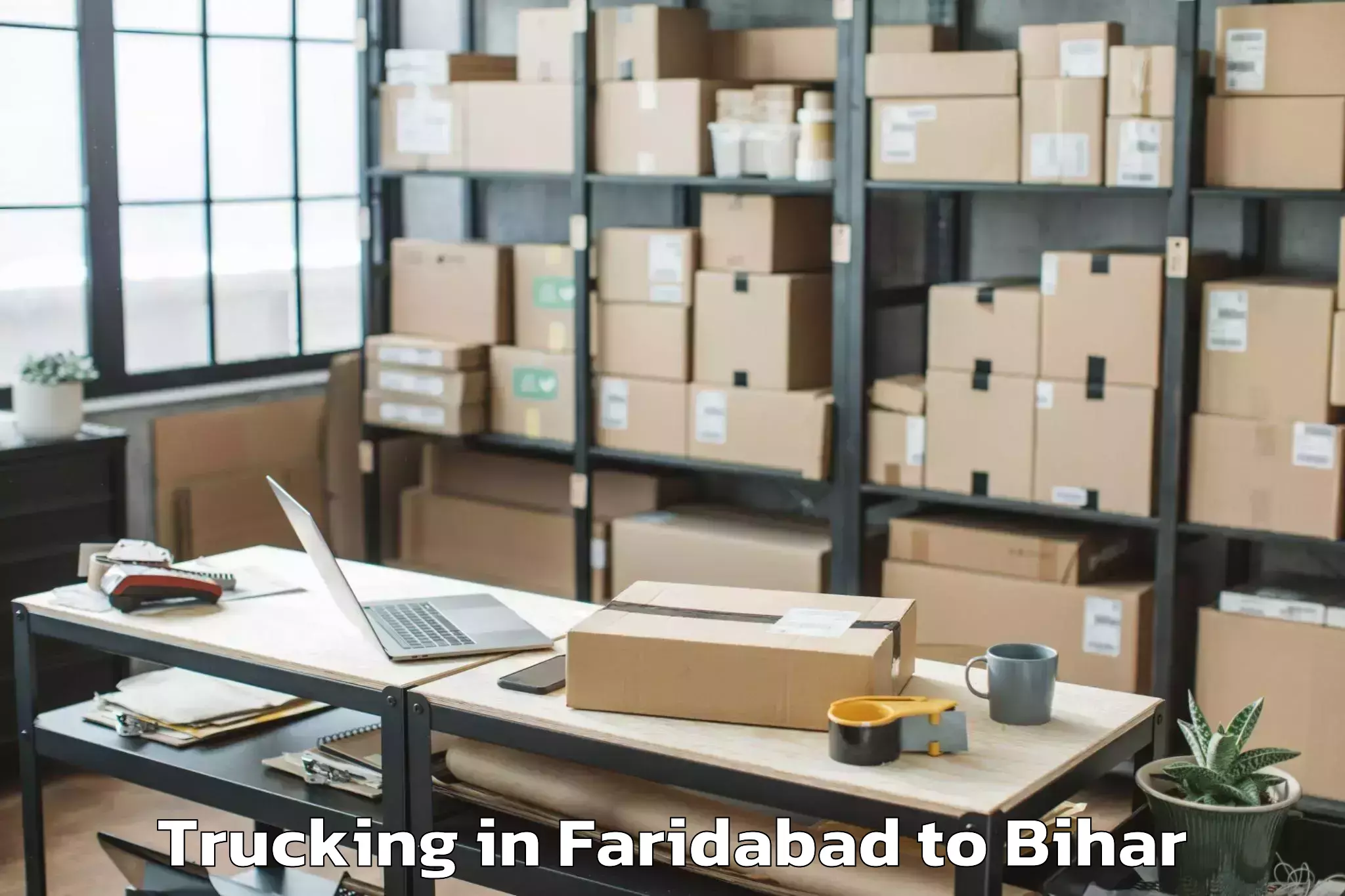 Quality Faridabad to Laukaha Trucking